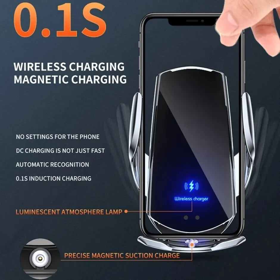 "Magnetic 15W Car Wireless Charger Mount"
