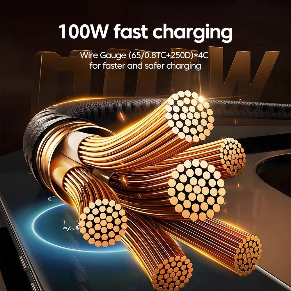 Swift100 Cable - 100W, Transparent Display - Xiaomi, iPhone, Samsung